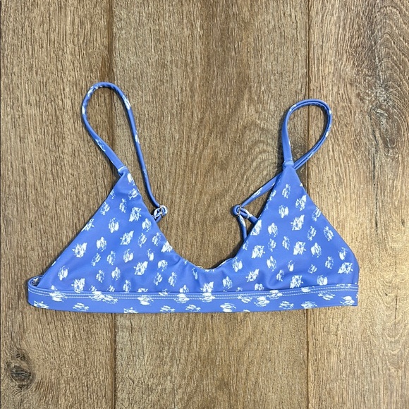 Blue Floral Bikini Top - Picture 1 of 2